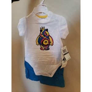 Lifted Research Group Baby 2 Piece T Shirt And Shorts Tie Dye Teddy